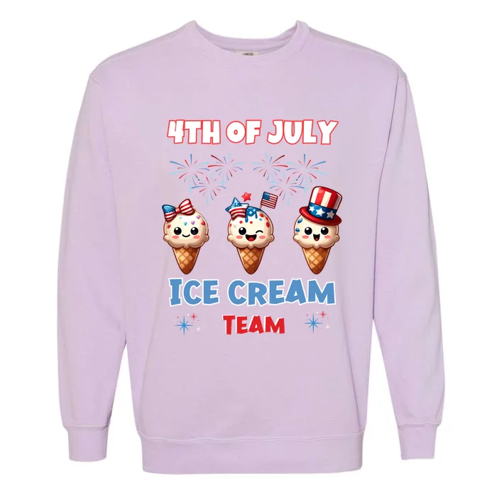 Ice Cream Cones 4th July Holiday Patriotic Memorial Day Cute Gift Garment-Dyed Sweatshirt