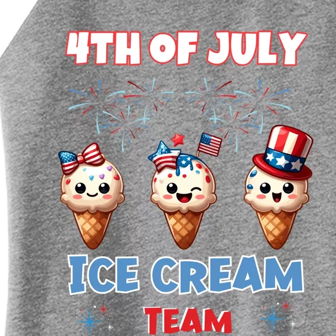 Ice Cream Cones 4th July Holiday Patriotic Memorial Day Cute Gift Women’s Perfect Tri Rocker Tank