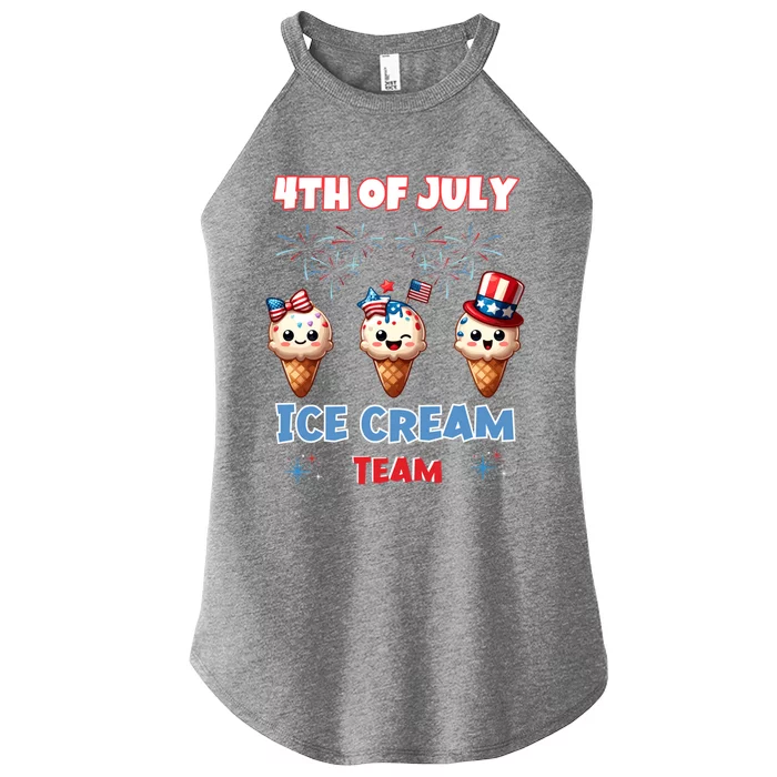 Ice Cream Cones 4th July Holiday Patriotic Memorial Day Cute Gift Women’s Perfect Tri Rocker Tank