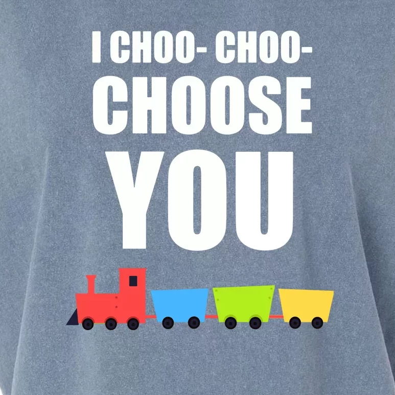 I Choo Choo Choose You Valentines Day Garment-Dyed Women's Muscle Tee