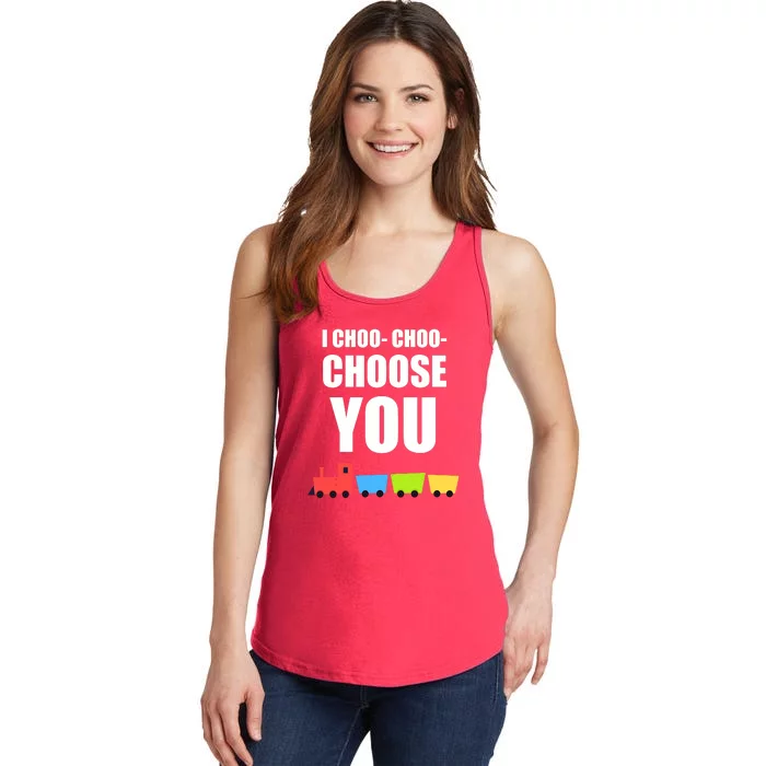 I Choo Choo Choose You Valentines Day Ladies Essential Tank