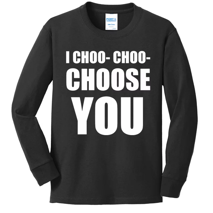 I Choo Choo Choose You Valentines Day Kids Long Sleeve Shirt