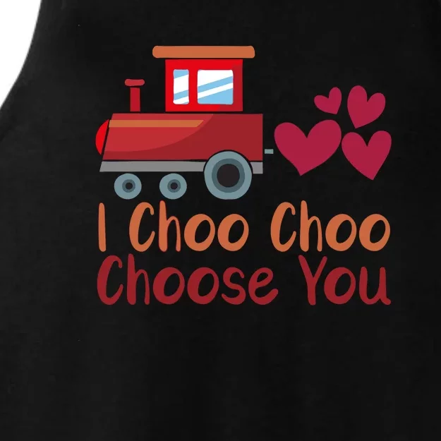 I Choo Choo Choose You Valentines Day Ladies Tri-Blend Wicking Tank