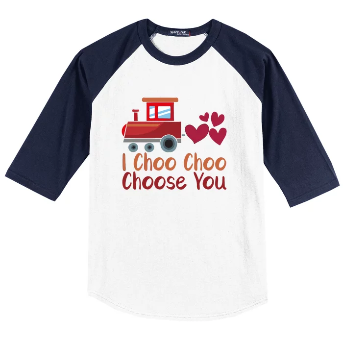 I Choo Choo Choose You Valentines Day Baseball Sleeve Shirt