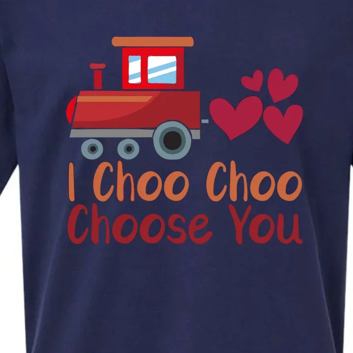 I Choo Choo Choose You Valentines Day Sueded Cloud Jersey T-Shirt