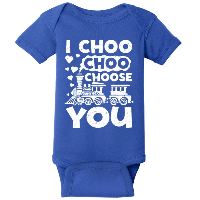 I Choo Choo Choose You Valentines Day Train Locomotive Cute Gift Baby Bodysuit