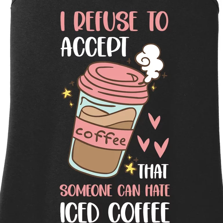 Iced Coffee Cold Brew Latte Coffeeholic Caffeine Espresso Ladies Essential Tank