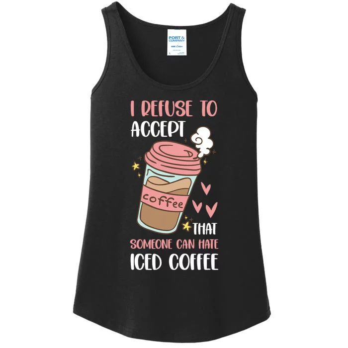 Iced Coffee Cold Brew Latte Coffeeholic Caffeine Espresso Ladies Essential Tank