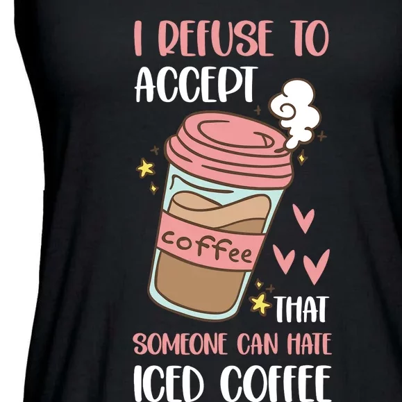 Iced Coffee Cold Brew Latte Coffeeholic Caffeine Espresso Ladies Essential Flowy Tank