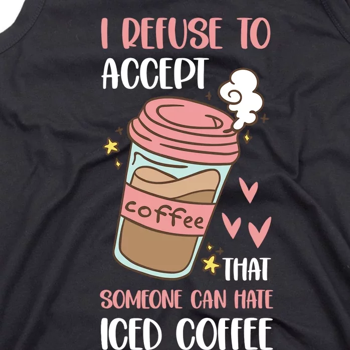 Iced Coffee Cold Brew Latte Coffeeholic Caffeine Espresso Tank Top