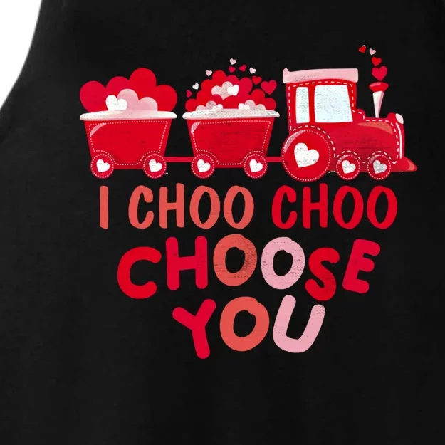 I Choo Choo Choose You Valentines Day Train Meaningful Gift Ladies Tri-Blend Wicking Tank