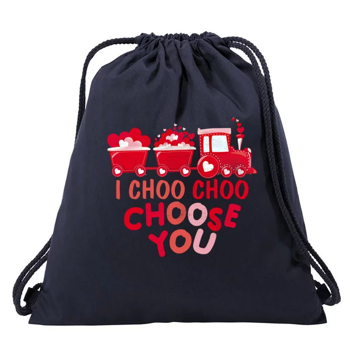 I Choo Choo Choose You Valentines Day Train Meaningful Gift Drawstring Bag