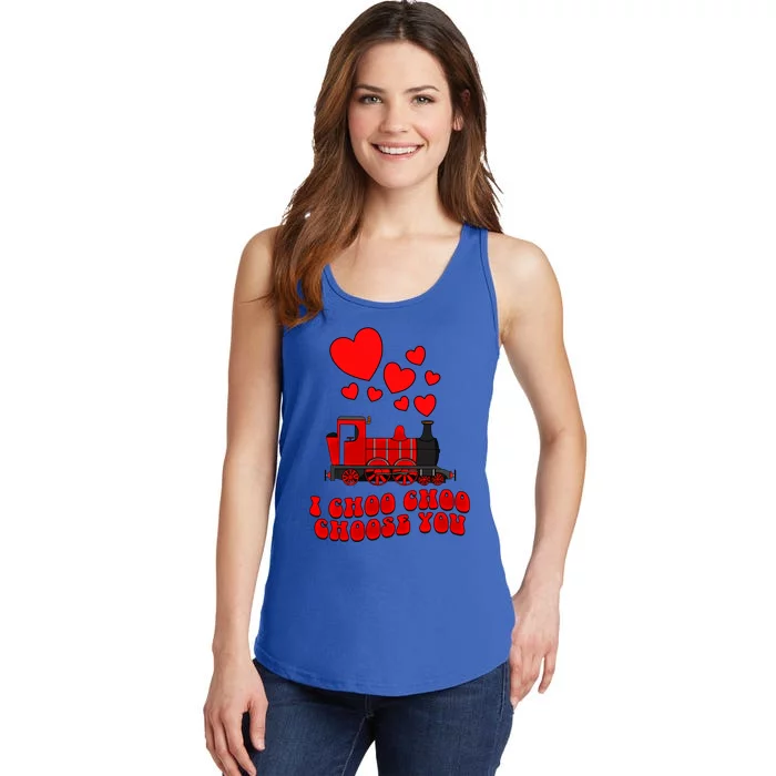 I Choo Choo Choose You Valentines Day Train Gift Ladies Essential Tank