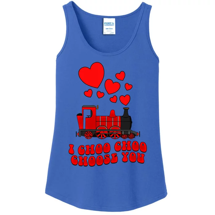 I Choo Choo Choose You Valentines Day Train Gift Ladies Essential Tank