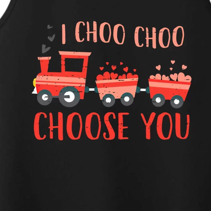 I Choo Choo Choose You Valentines Day Train Cute Gift Performance Tank