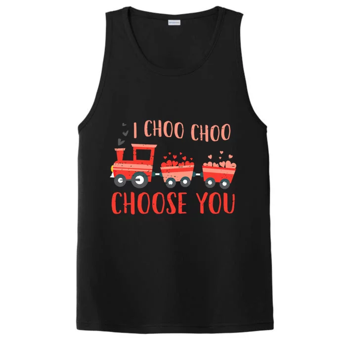 I Choo Choo Choose You Valentines Day Train Cute Gift Performance Tank