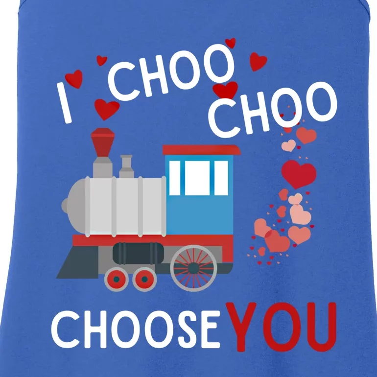 I Choo Choo Choose You Valentines Day Train Gift Ladies Essential Tank