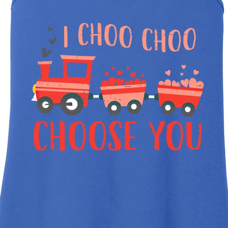 I Choo Choo Choose You Valentines Day Train Gift Ladies Essential Tank