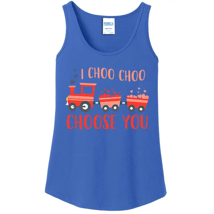 I Choo Choo Choose You Valentines Day Train Gift Ladies Essential Tank