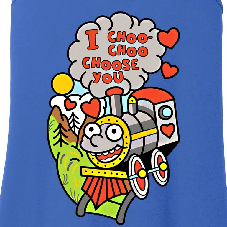 I Choo Choo Choose You Valentines Day Train Gift Ladies Essential Tank