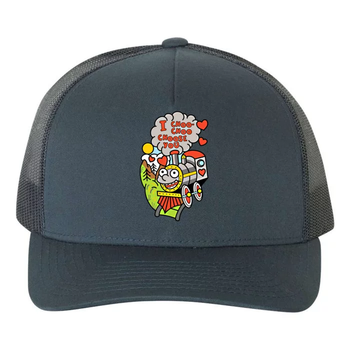 I Choo Choo Choose You Valentines Day Train Gift Yupoong Adult 5-Panel Trucker Hat