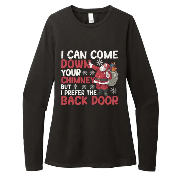 I Can Come Down Your Chimney Dirty Santa Claus Jokes Xmas Pj Gift Womens CVC Long Sleeve Shirt