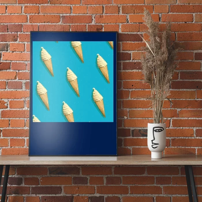 Ice Cream Cone Pattern Poster