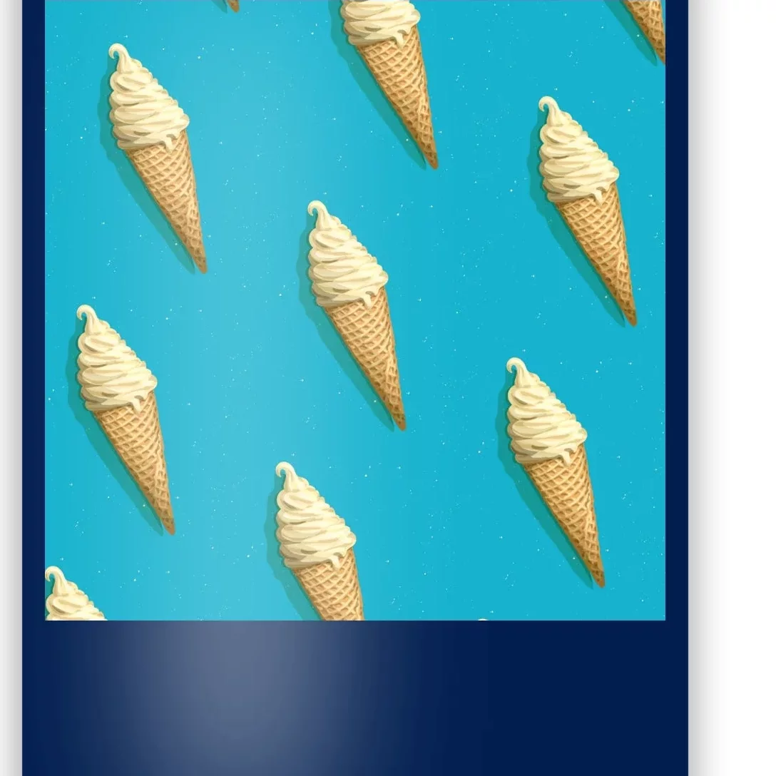 Ice Cream Cone Pattern Poster