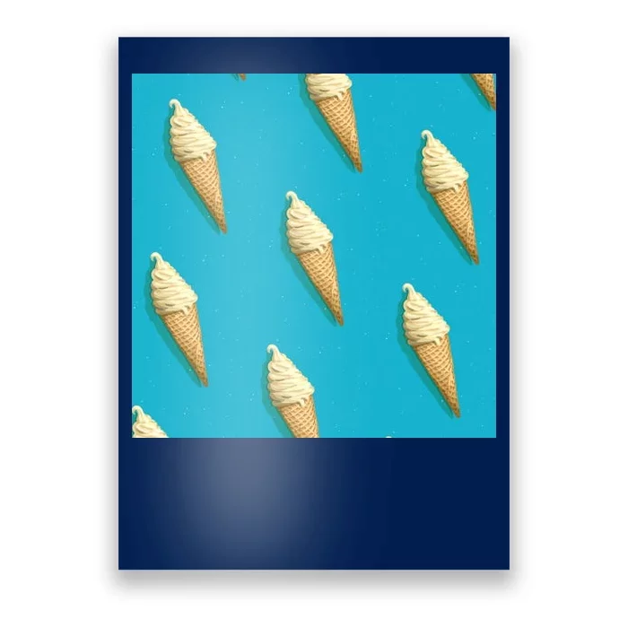 Ice Cream Cone Pattern Poster