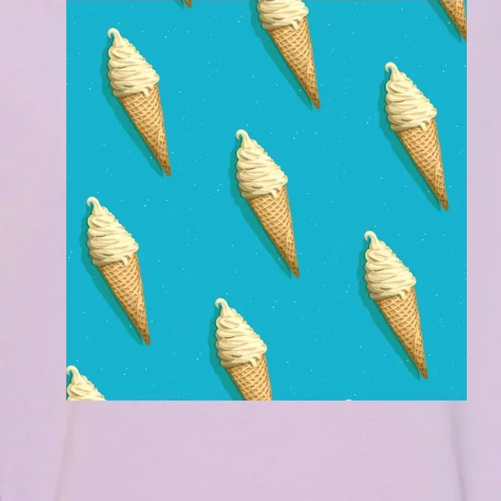 Ice Cream Cone Pattern Garment-Dyed Sweatshirt