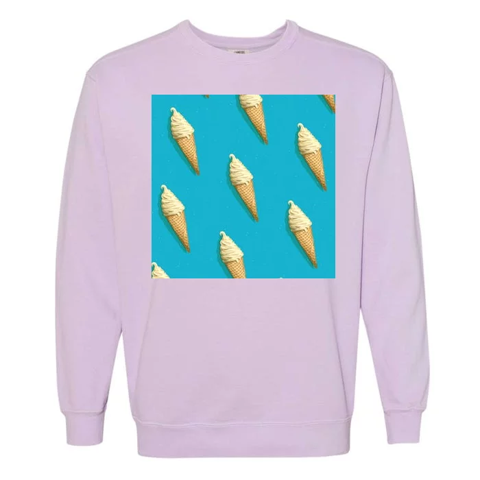 Ice Cream Cone Pattern Garment-Dyed Sweatshirt