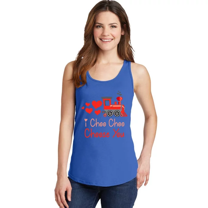 I Choo Choo Choose You Valentines Day Train Gift Ladies Essential Tank