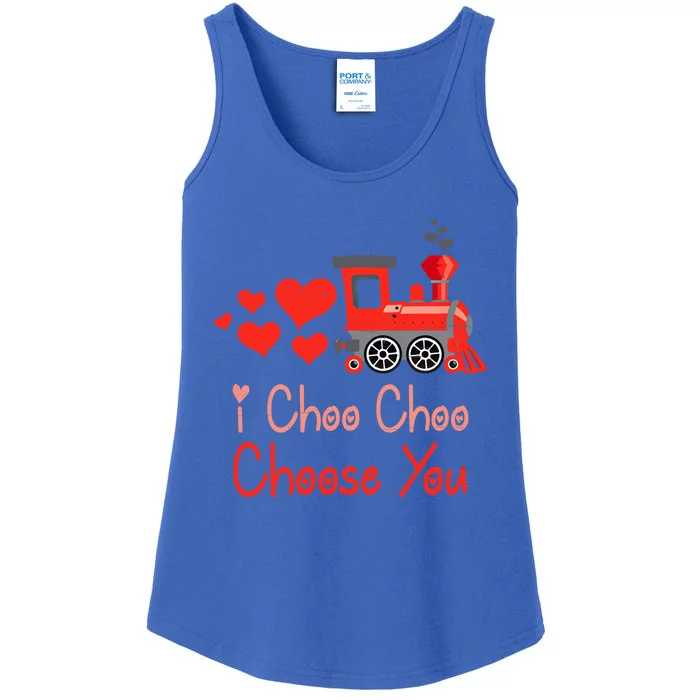 I Choo Choo Choose You Valentines Day Train Gift Ladies Essential Tank