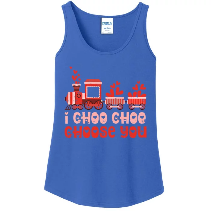 I Choo Choo Choose You Valentines Day Train Gift Ladies Essential Tank