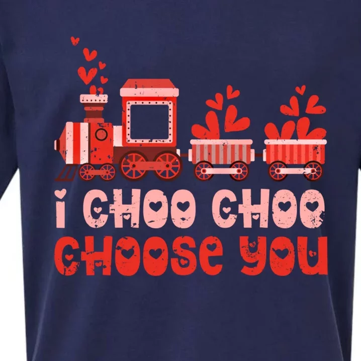 I Choo Choo Choose You Valentines Day Train Gift Sueded Cloud Jersey T-Shirt