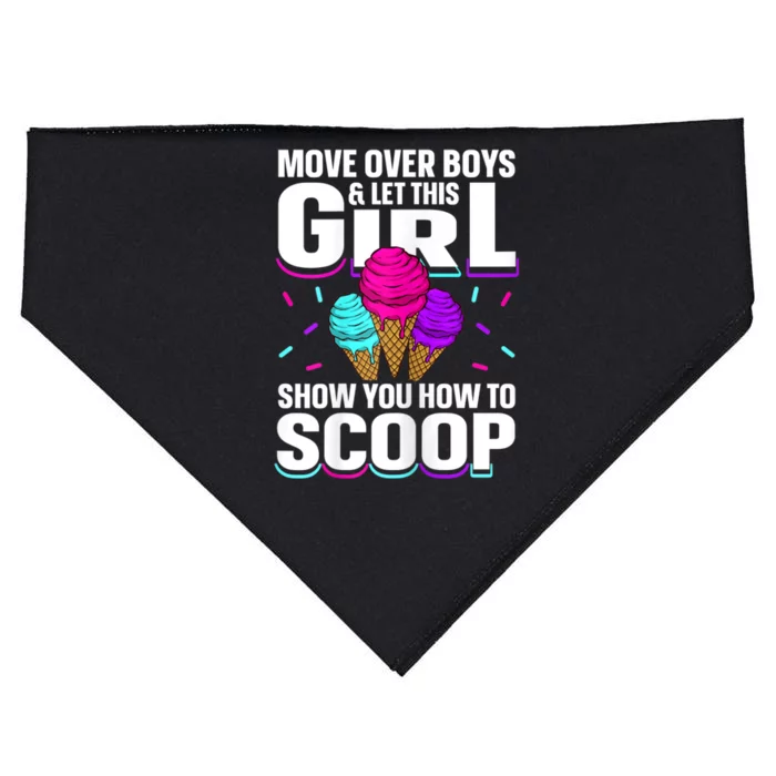 Ice Cream Cone Design For An Ice Cream Girl USA-Made Doggie Bandana