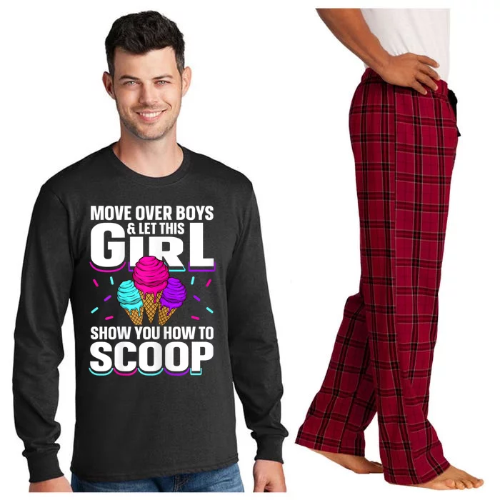 Ice Cream Cone Design For An Ice Cream Girl Long Sleeve Pajama Set