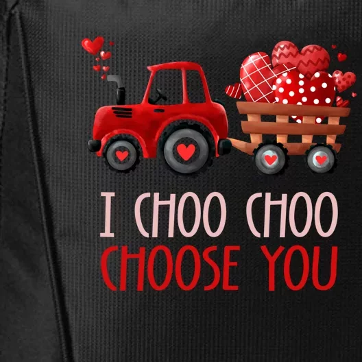 I Choo Choo Choose You Valentines Day Train With Red Hearts Gift City Backpack