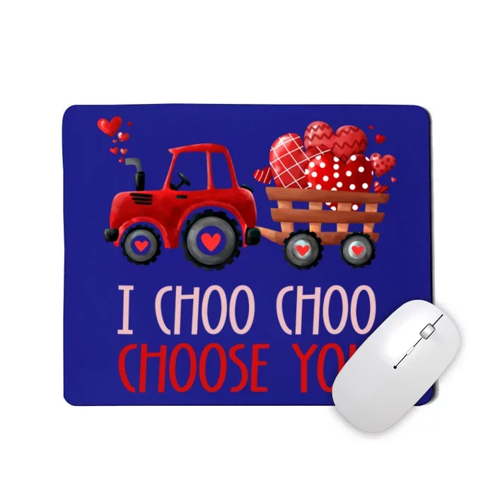 I Choo Choo Choose You Valentines Day Train With Red Hearts Gift Mousepad