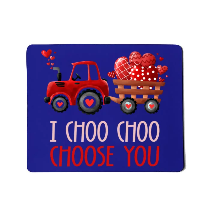 I Choo Choo Choose You Valentines Day Train With Red Hearts Gift Mousepad