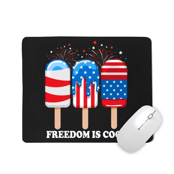 Ice Cream Cones Funny 4th Of July Patriotic America Mousepad