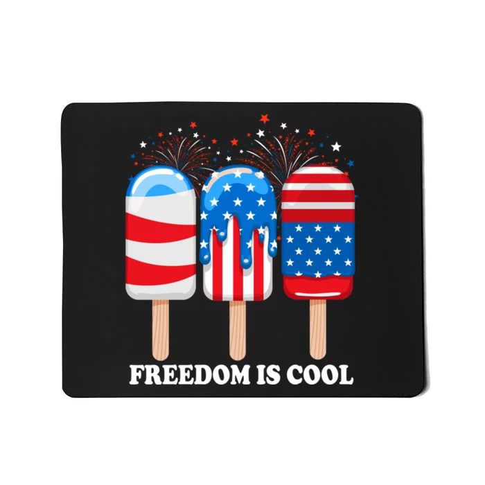 Ice Cream Cones Funny 4th Of July Patriotic America Mousepad