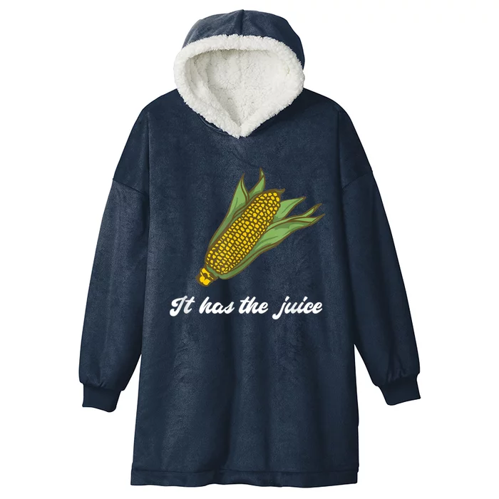 It's Corn Cone It Has The Juice Corn Boy Corn Tok Hooded Wearable Blanket