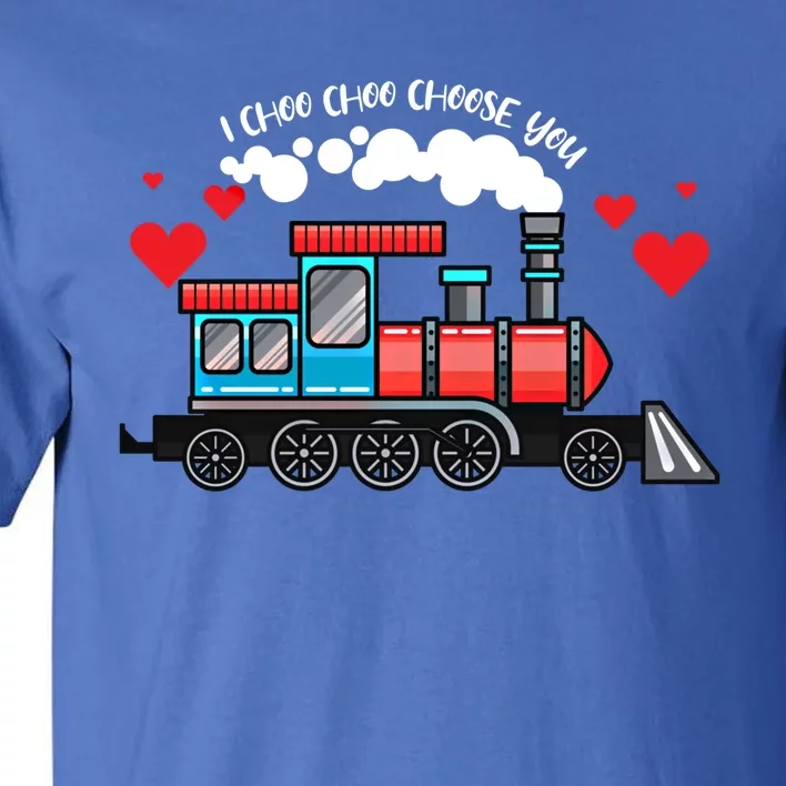 I Choo Choose You Valentines Day Train Heart Lovers Great Gift Tall T-Shirt