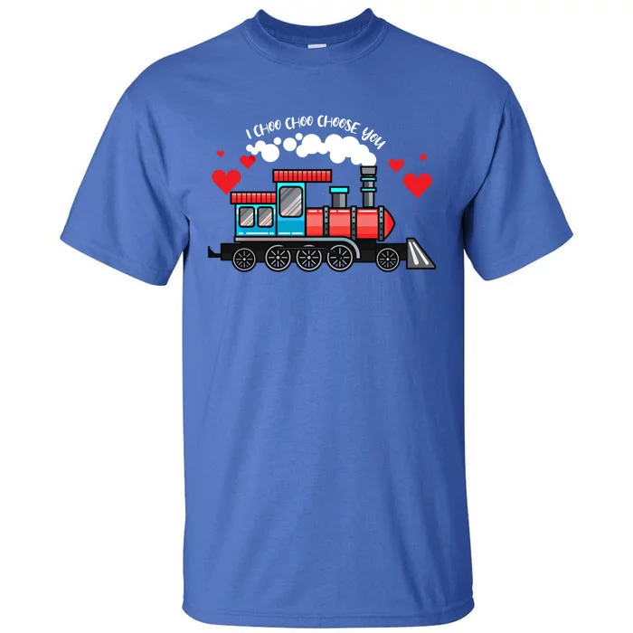 I Choo Choose You Valentines Day Train Heart Lovers Great Gift Tall T-Shirt