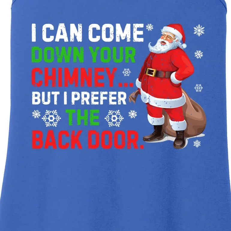 I Can Come Down Your Chimney Funny Santa Claus Christmas Gift Ladies Essential Tank