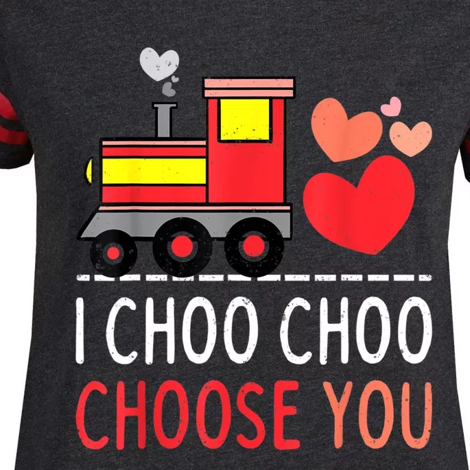 I Choo Choo Choose You Valentines Day Train Boy Enza Ladies Jersey Football T-Shirt