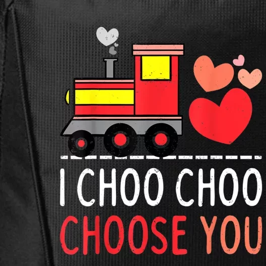 I Choo Choo Choose You Valentines Day Train Boy City Backpack