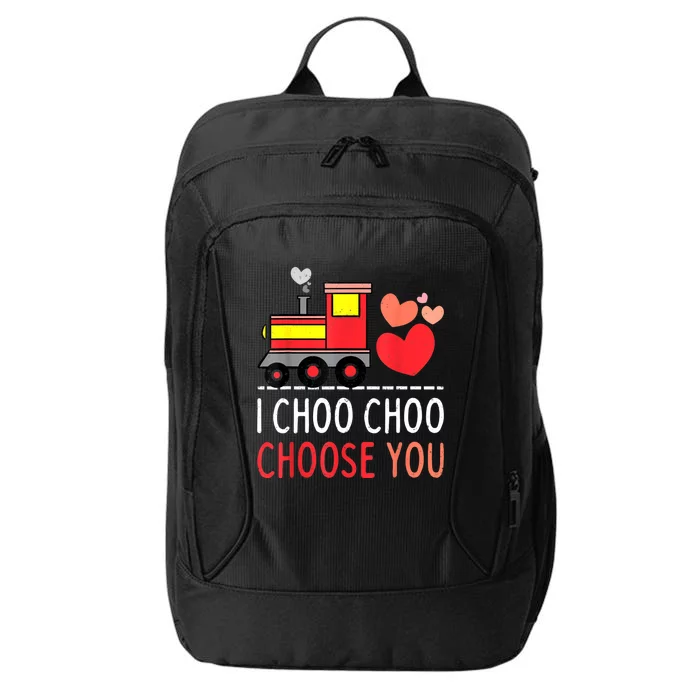 I Choo Choo Choose You Valentines Day Train Boy City Backpack