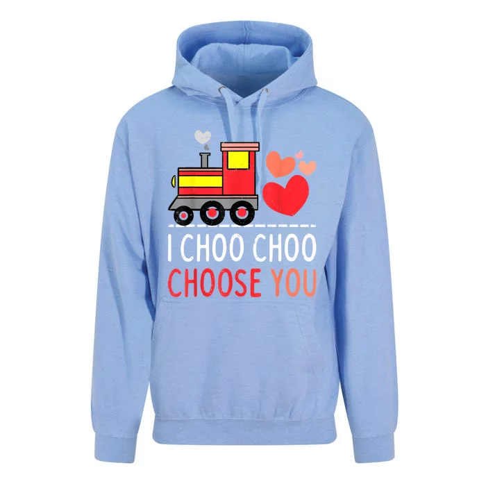 I Choo Choo Choose You Valentines Day Train Boy Unisex Surf Hoodie